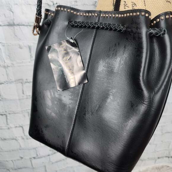 Ivy kirzhner shoulder bag black purse leather tassel detail AclC - Picture 6 of 7